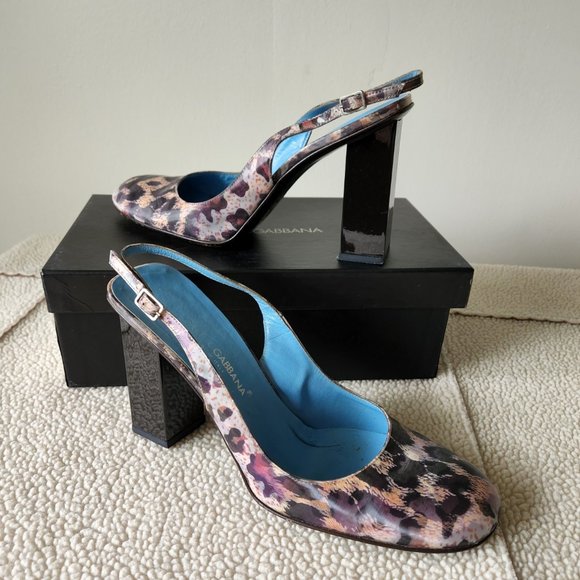 SZ 39 VINTAGE AUTHENTIC DOLCE & GABBANA HOLOGRAM LEOPARD PUMPS SHOES/SANDALS - Picture 1 of 11